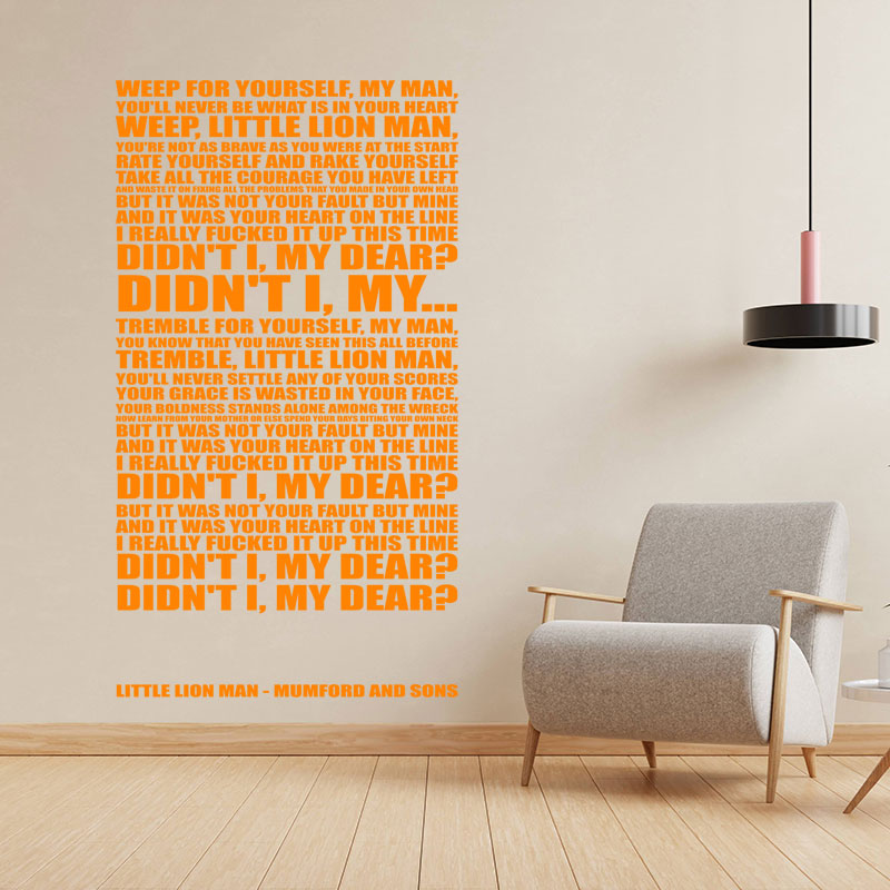 The Beatles Wall Art Sticker - All You Need Is Love Music Lyrics Quote