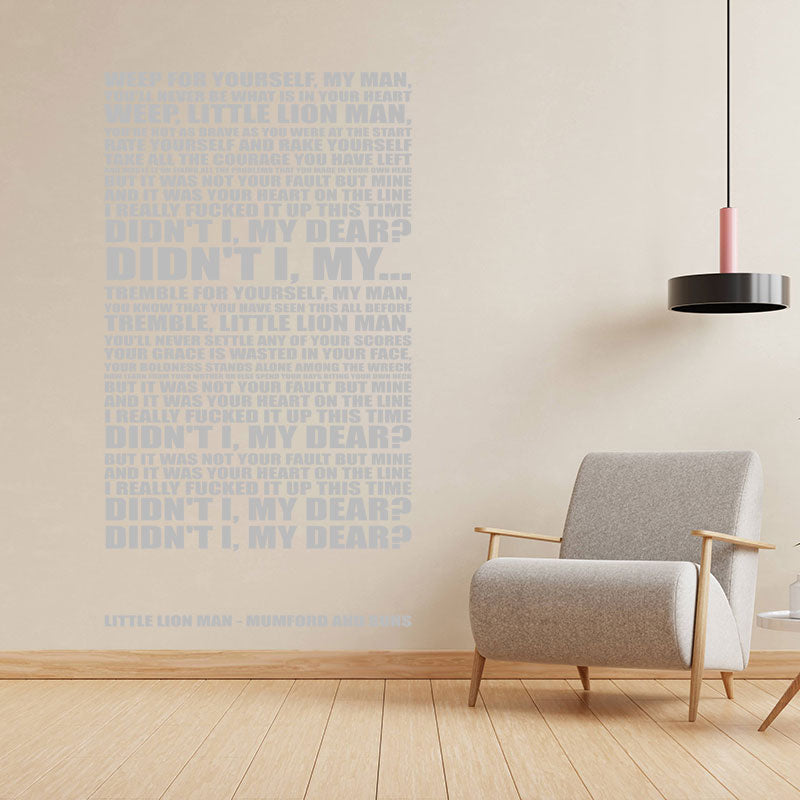 The Beatles Wall Art Sticker - All You Need Is Love Music Lyrics Quote