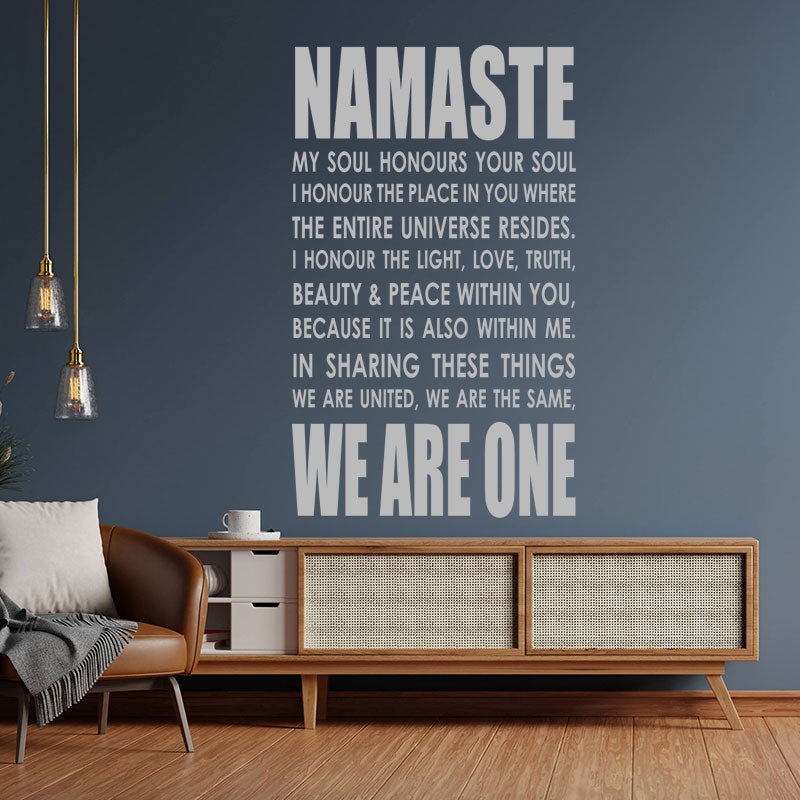 Namaste Wall Sticker - Inspirational Decor for Mindful Spaces
