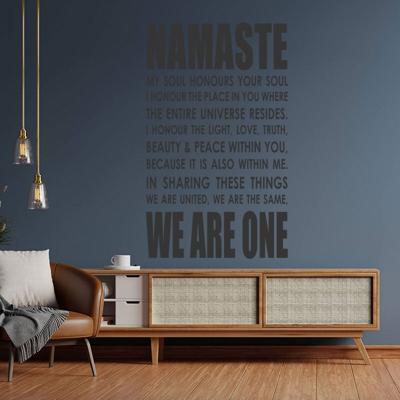 Namaste Wall Sticker - Inspirational Decor for Mindful Spaces