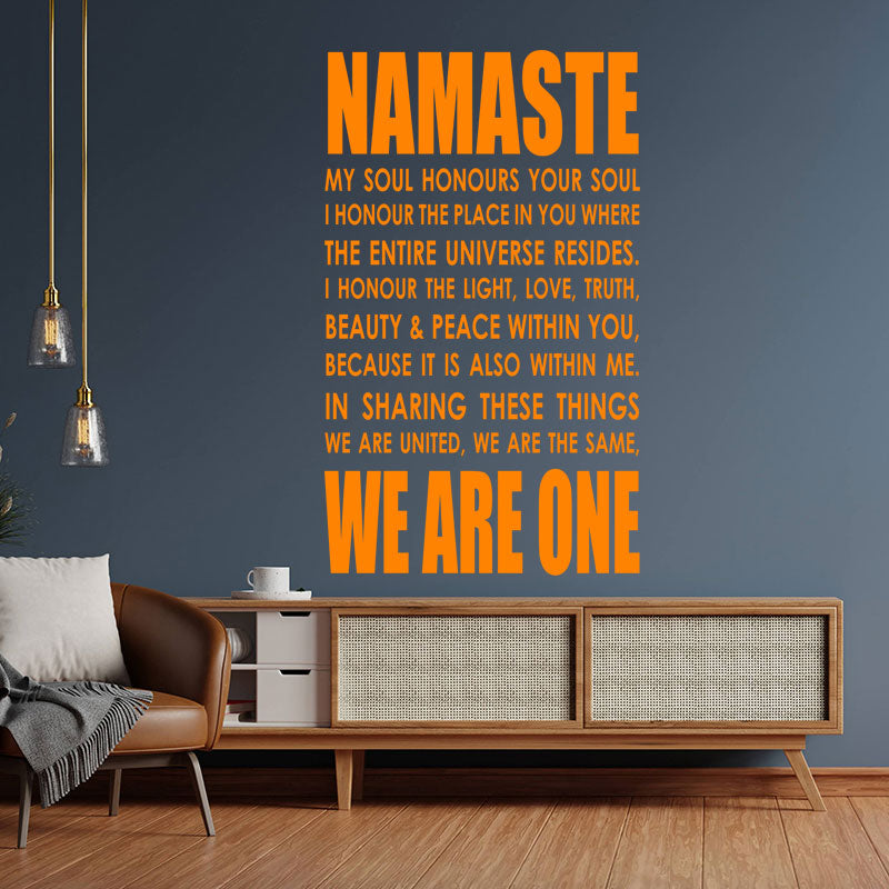 Namaste Wall Sticker - Inspirational Decor for Mindful Spaces