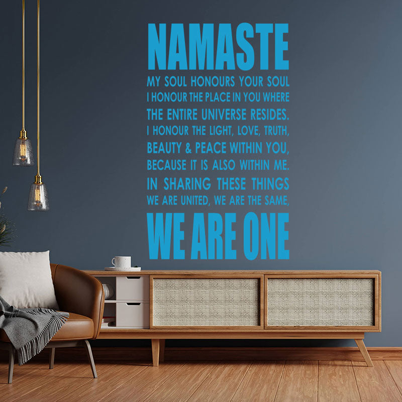Namaste Wall Sticker - Inspirational Decor for Mindful Spaces