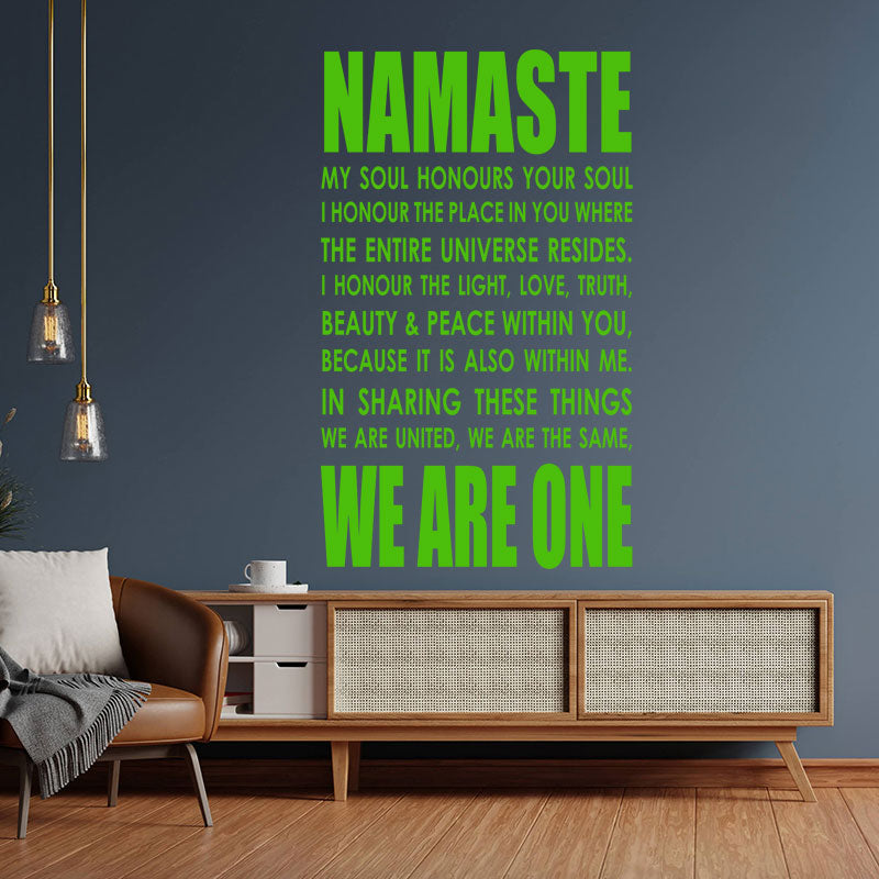 Namaste Wall Sticker - Inspirational Decor for Mindful Spaces