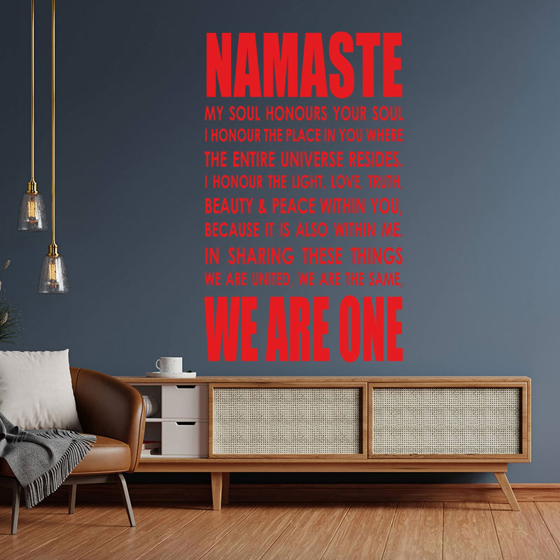 Namaste Wall Sticker - Inspirational Decor for Mindful Spaces