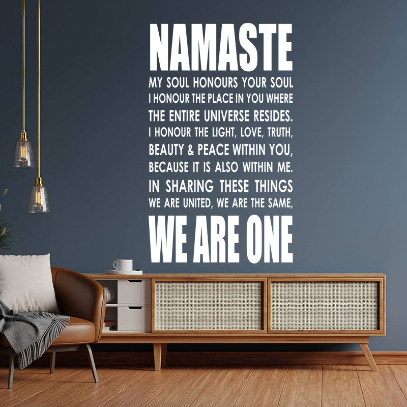 Namaste Wall Sticker - Inspirational Decor for Mindful Spaces