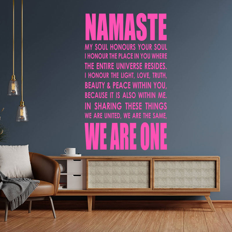 Namaste Wall Sticker - Inspirational Decor for Mindful Spaces