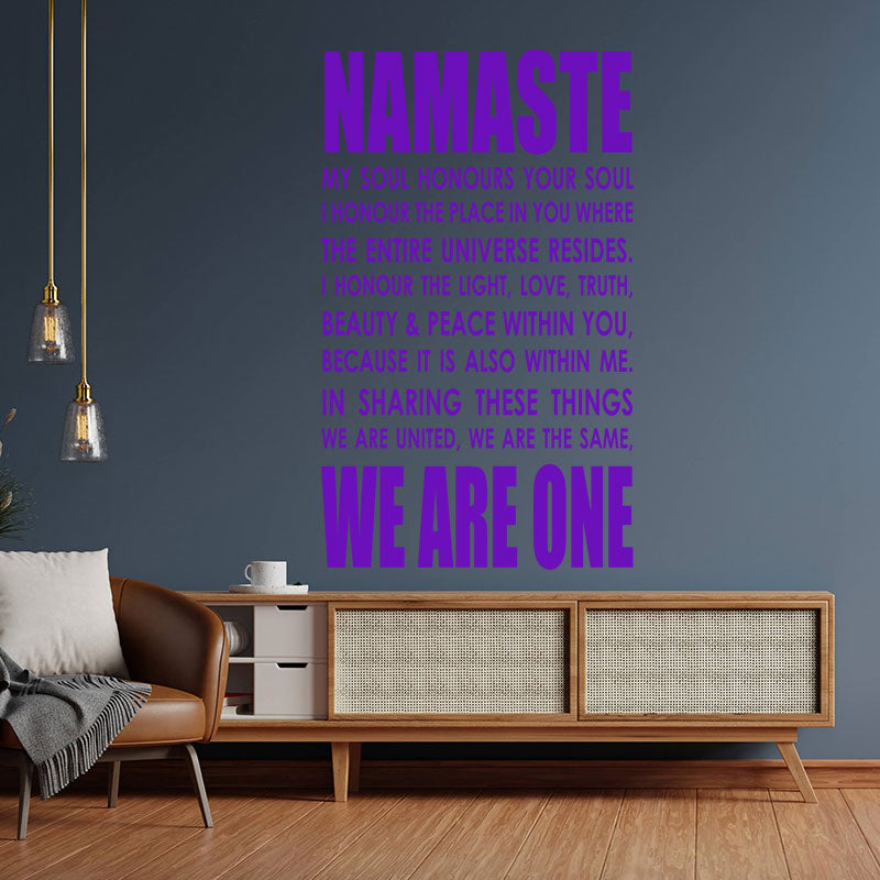 Namaste Wall Sticker - Inspirational Decor for Mindful Spaces