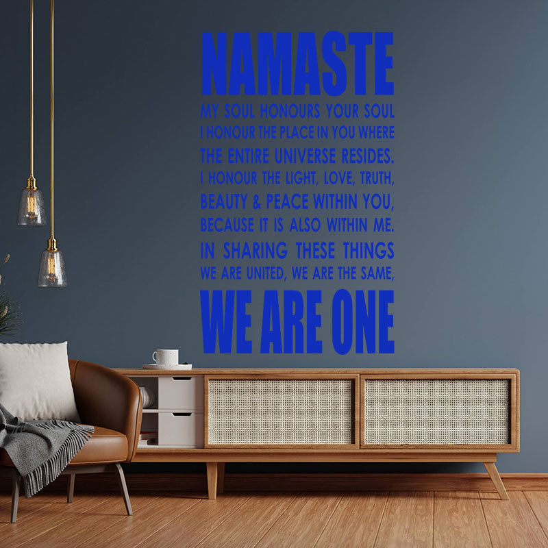 Namaste Wall Sticker - Inspirational Decor for Mindful Spaces
