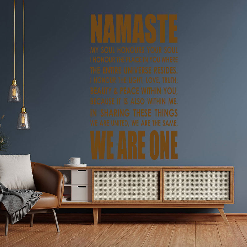 Namaste Wall Sticker - Inspirational Decor for Mindful Spaces