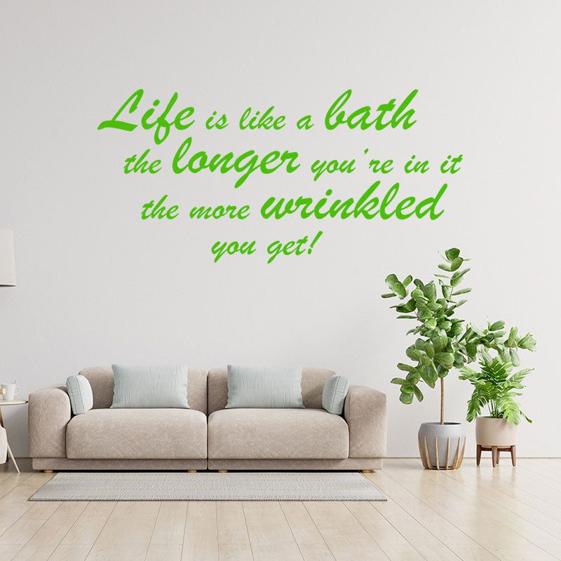 life is like a bath wall sticker