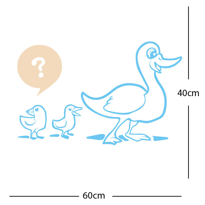duck with chicks wall sticker