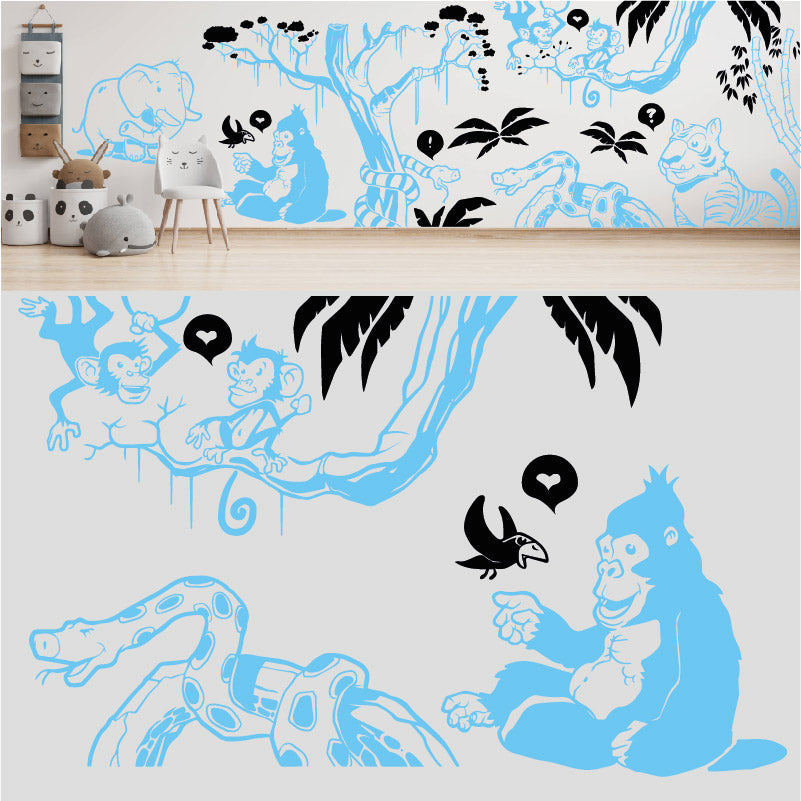in the jungle complete wall mural wall sticker