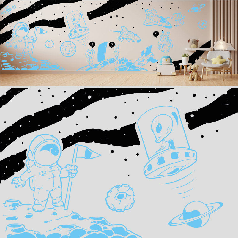 in space complete wall mural wall sticker