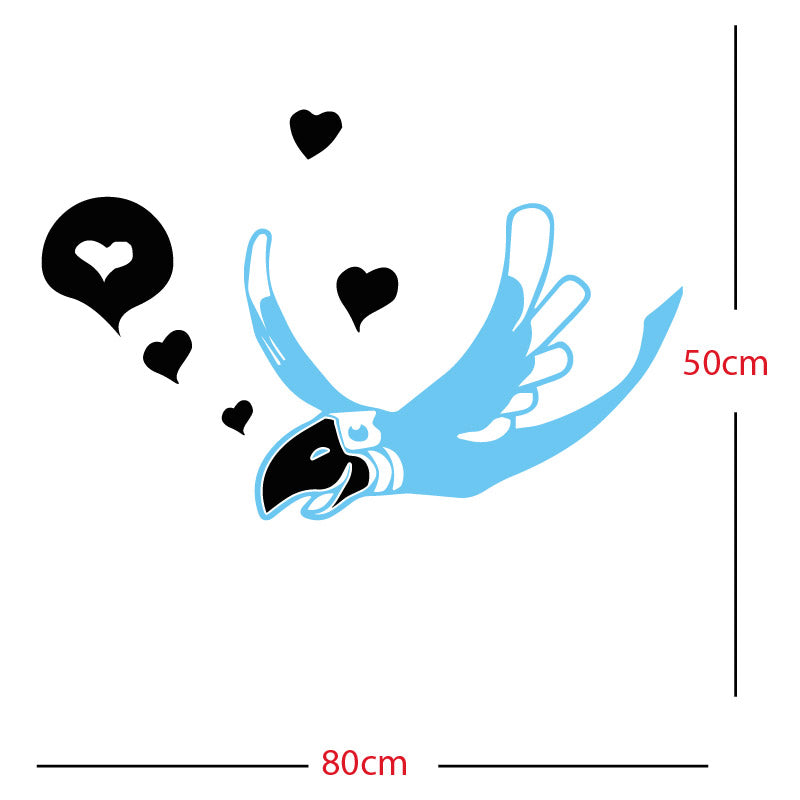 parrot pirate theme wall sticker