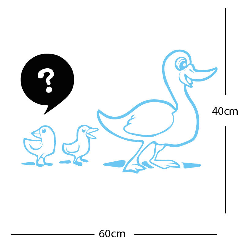duck with chicks wall sticker
