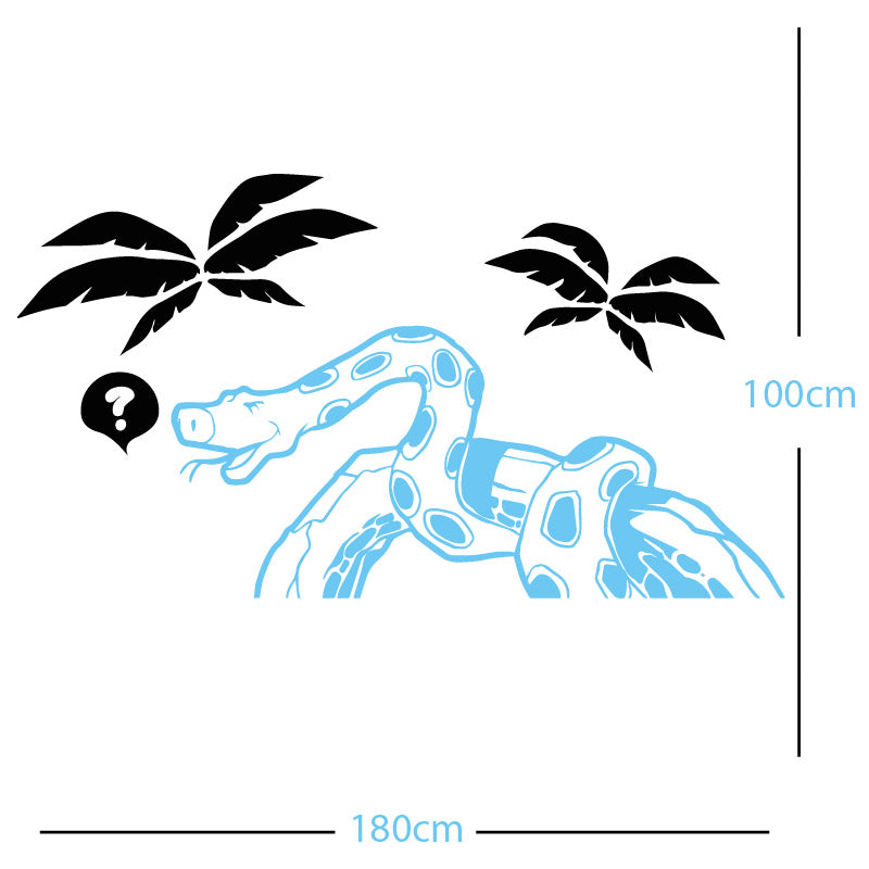 jungle snake wall sticker