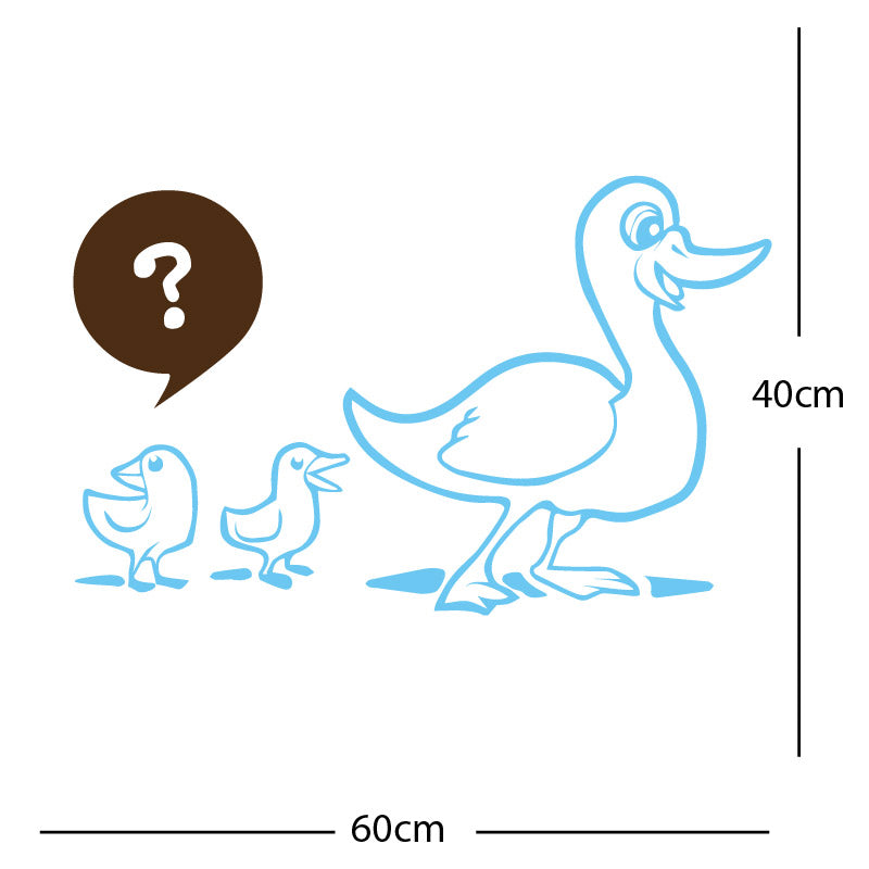 duck with chicks wall sticker
