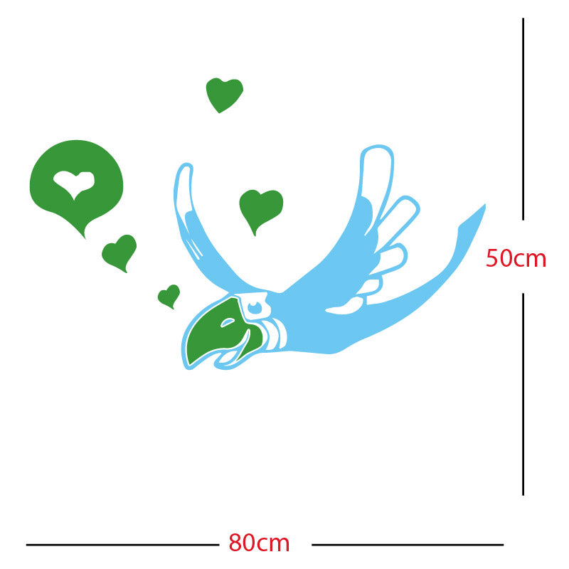 parrot pirate theme wall sticker