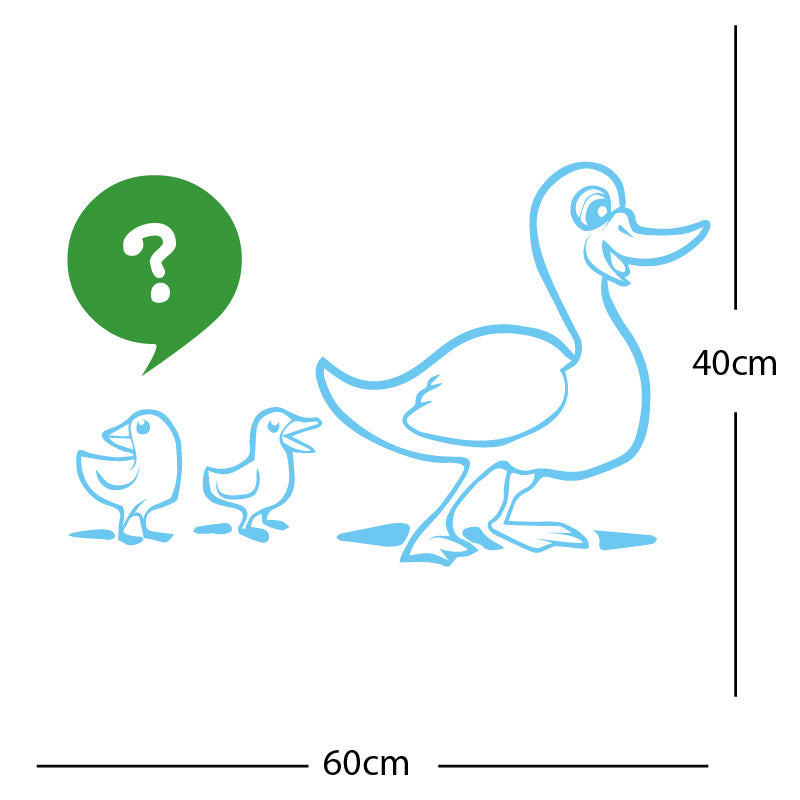 duck with chicks wall sticker