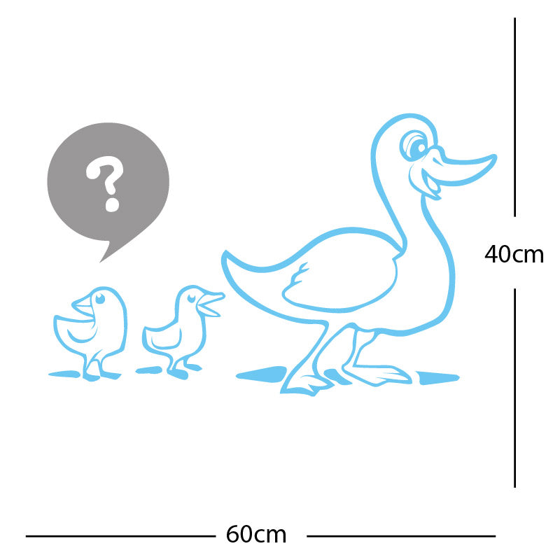 duck with chicks wall sticker