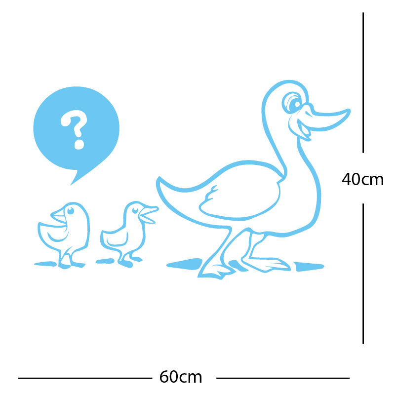 duck with chicks wall sticker