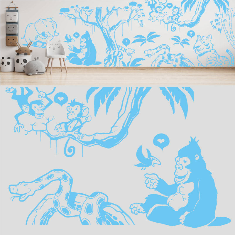 in the jungle complete wall mural wall sticker