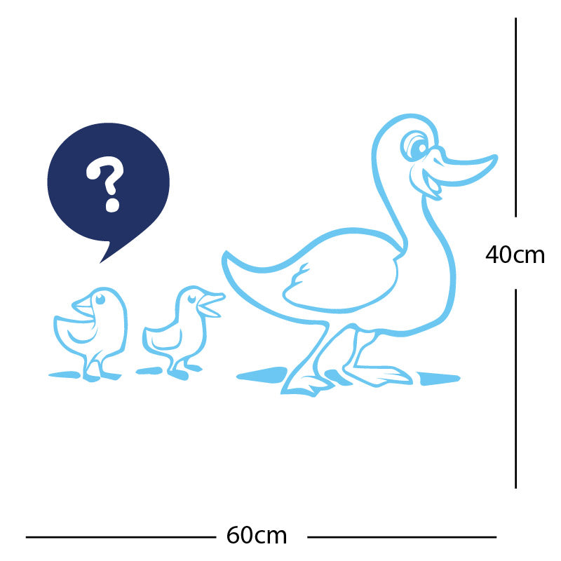 duck with chicks wall sticker