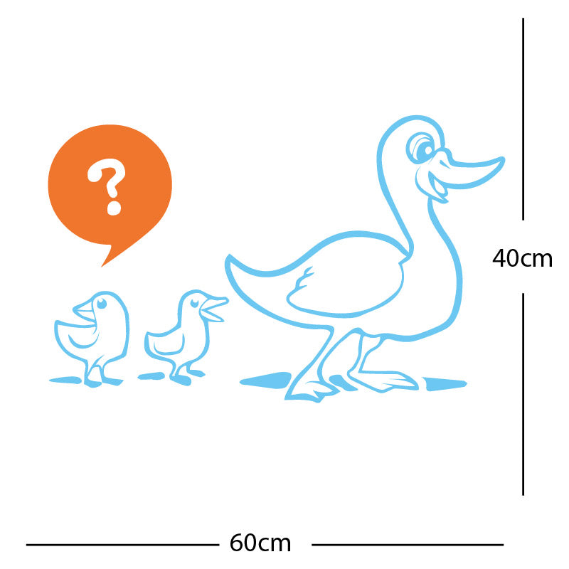 duck with chicks wall sticker