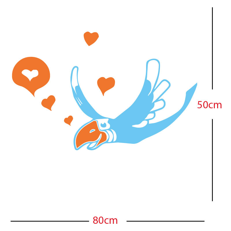 parrot pirate theme wall sticker