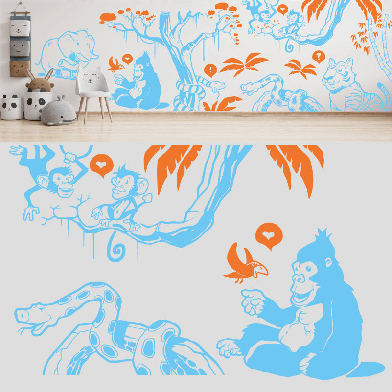 in the jungle complete wall mural wall sticker