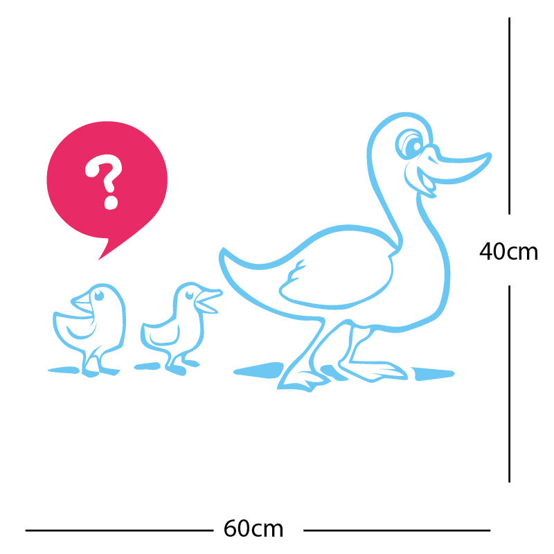 duck with chicks wall sticker