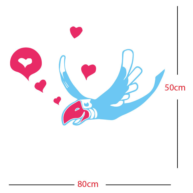 parrot pirate theme wall sticker
