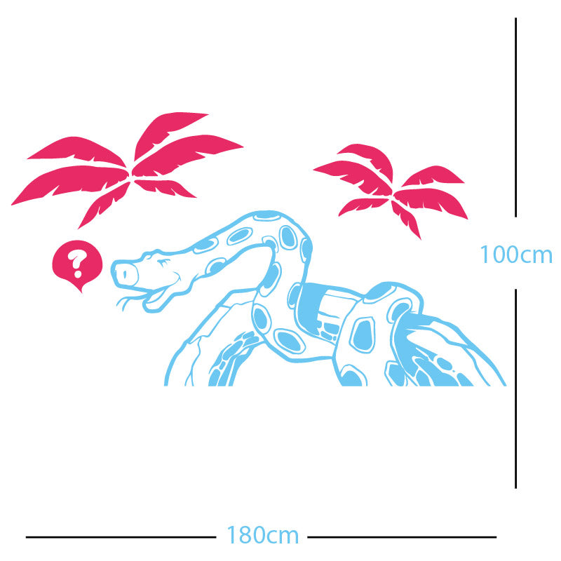 jungle snake wall sticker