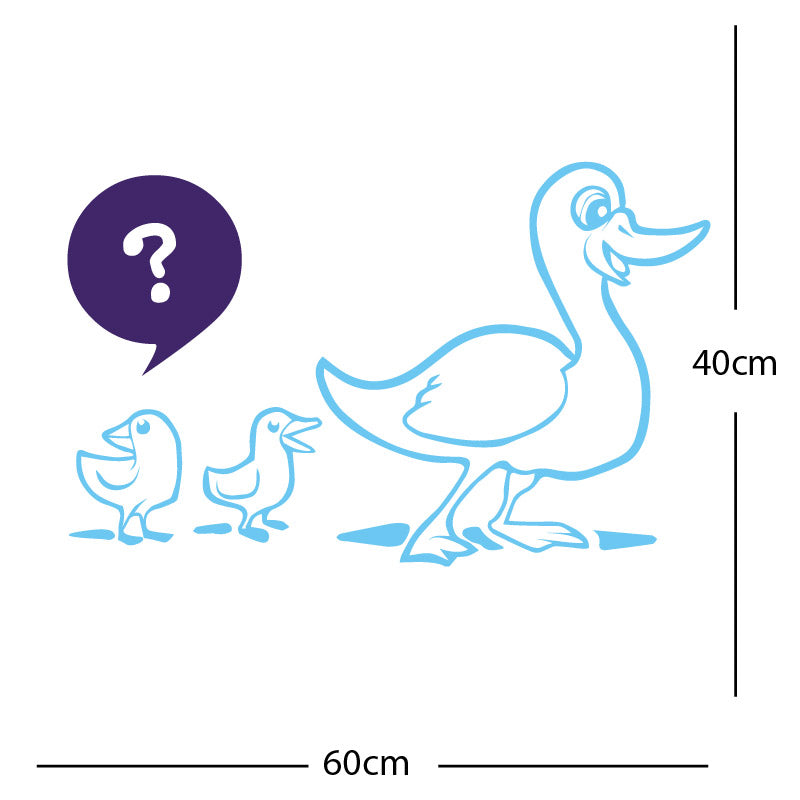 duck with chicks wall sticker