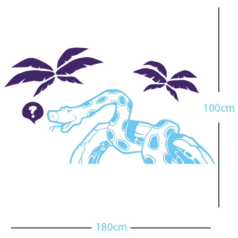 jungle snake wall sticker