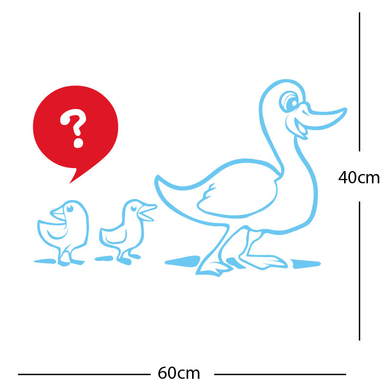 duck with chicks wall sticker