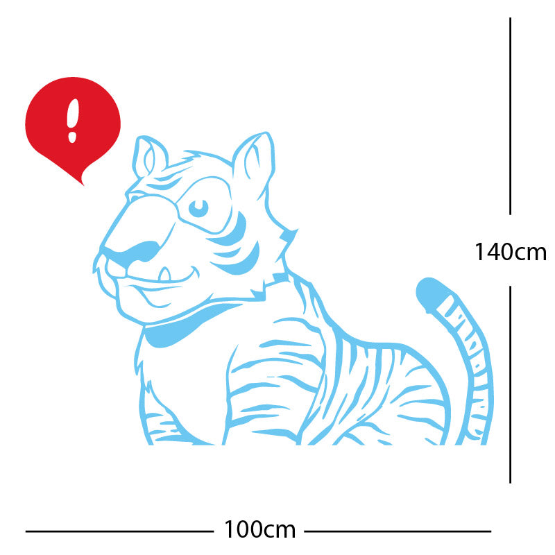 jungle tiger wall sticker