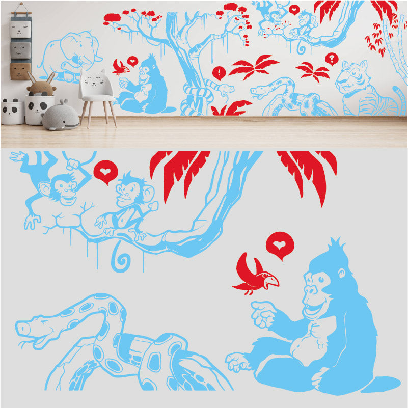 in the jungle complete wall mural wall sticker