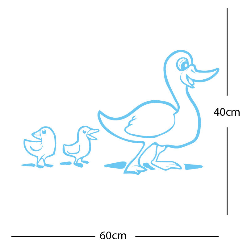 duck with chicks wall sticker