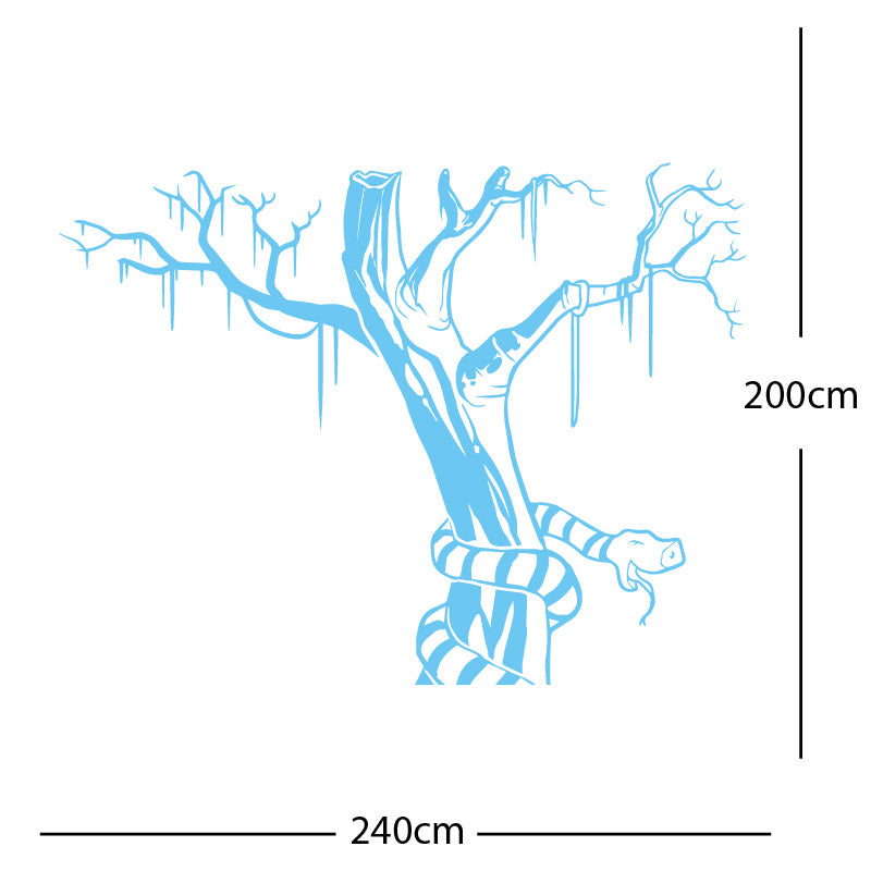 large tree with snake wall sticker