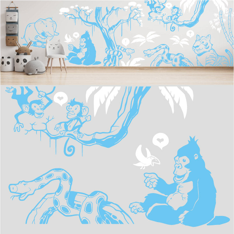in the jungle complete wall mural wall sticker