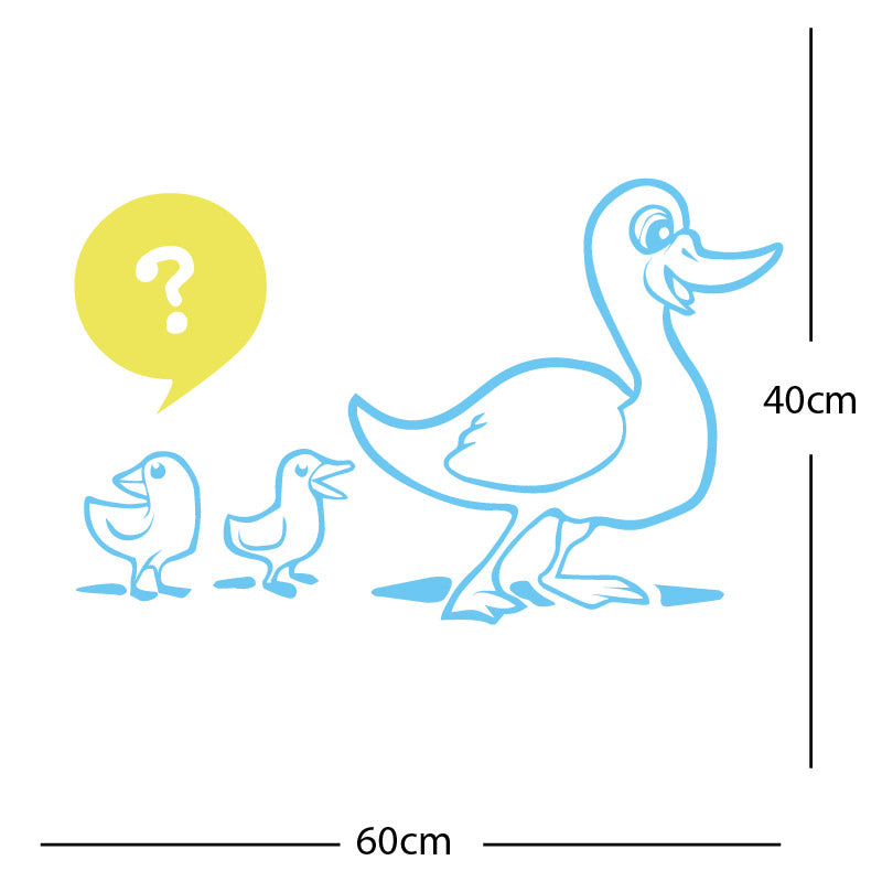 duck with chicks wall sticker