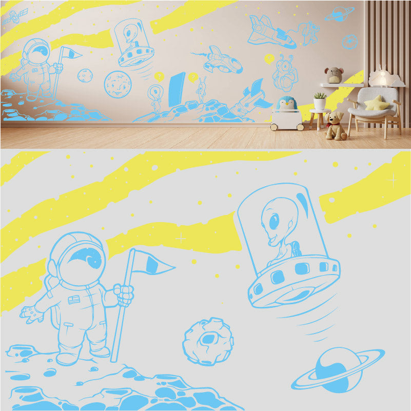 in space complete wall mural wall sticker