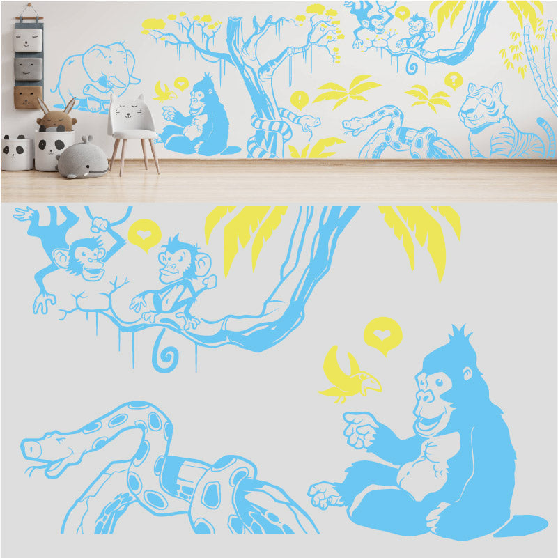 in the jungle complete wall mural wall sticker