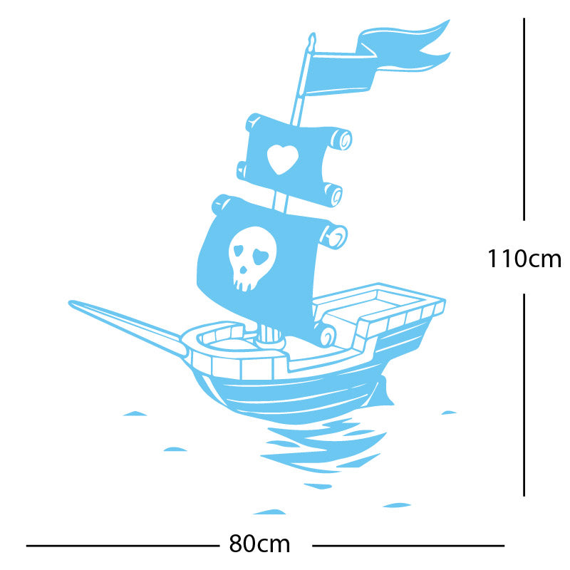 pirate ship wall sticker