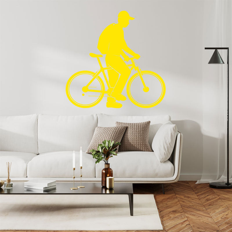 bicycle racing wall sticker