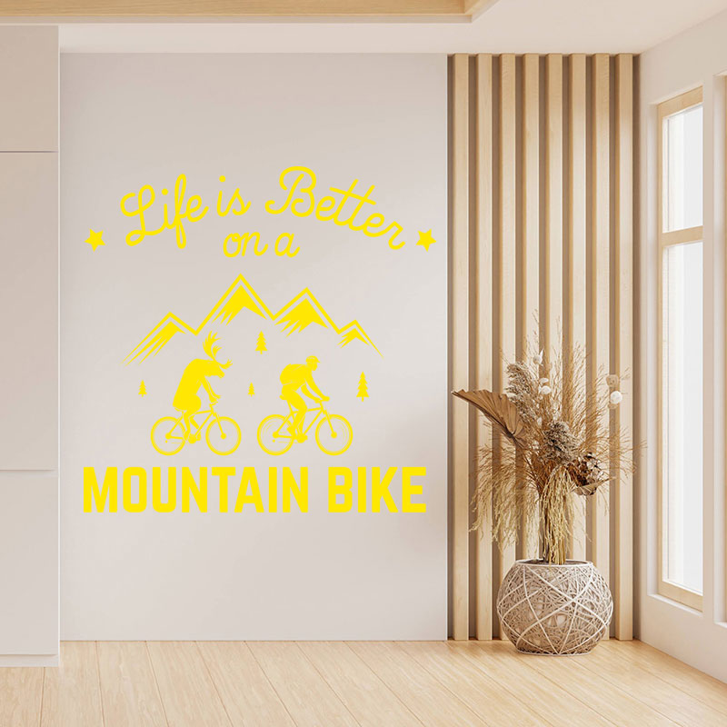 mountain biking adventure vinyl sticker wall sticker