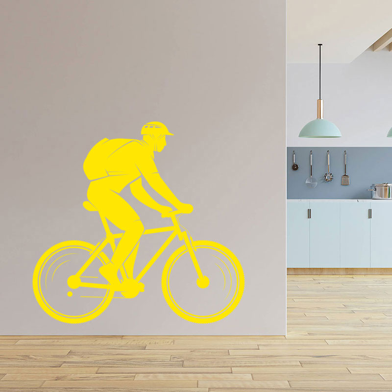 cycling wall art sticker wall sticker