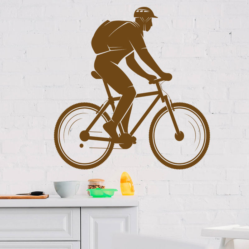 trailblazing mountain bike wall sticker