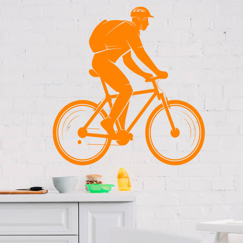 trailblazing mountain bike wall sticker